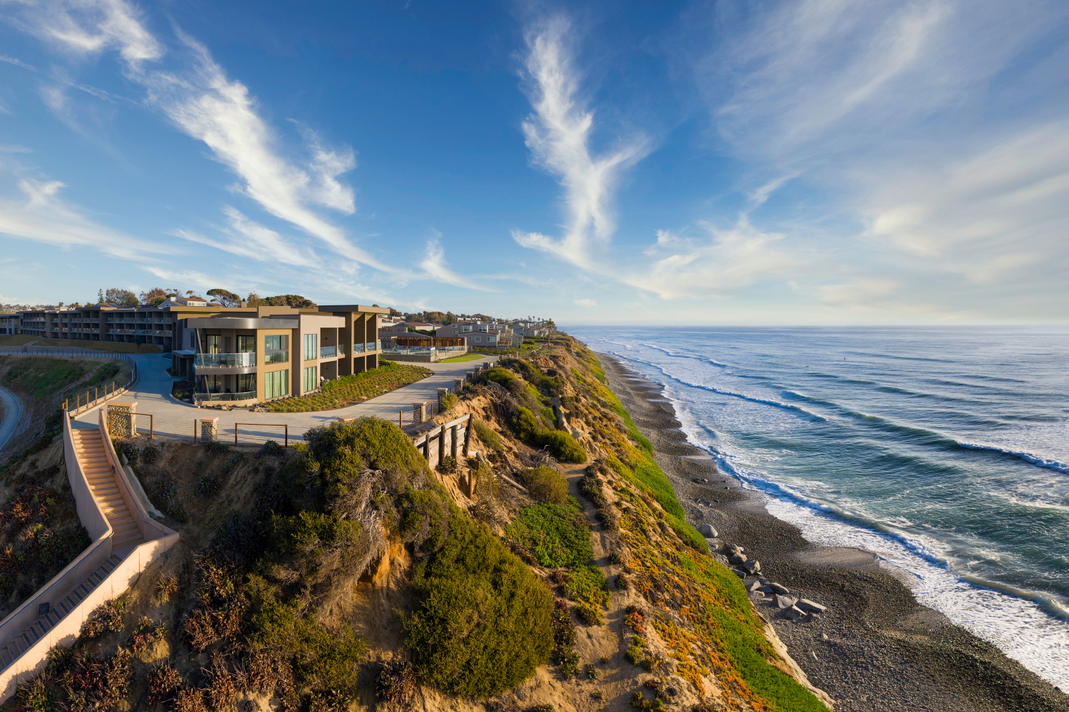 an ocean front resort