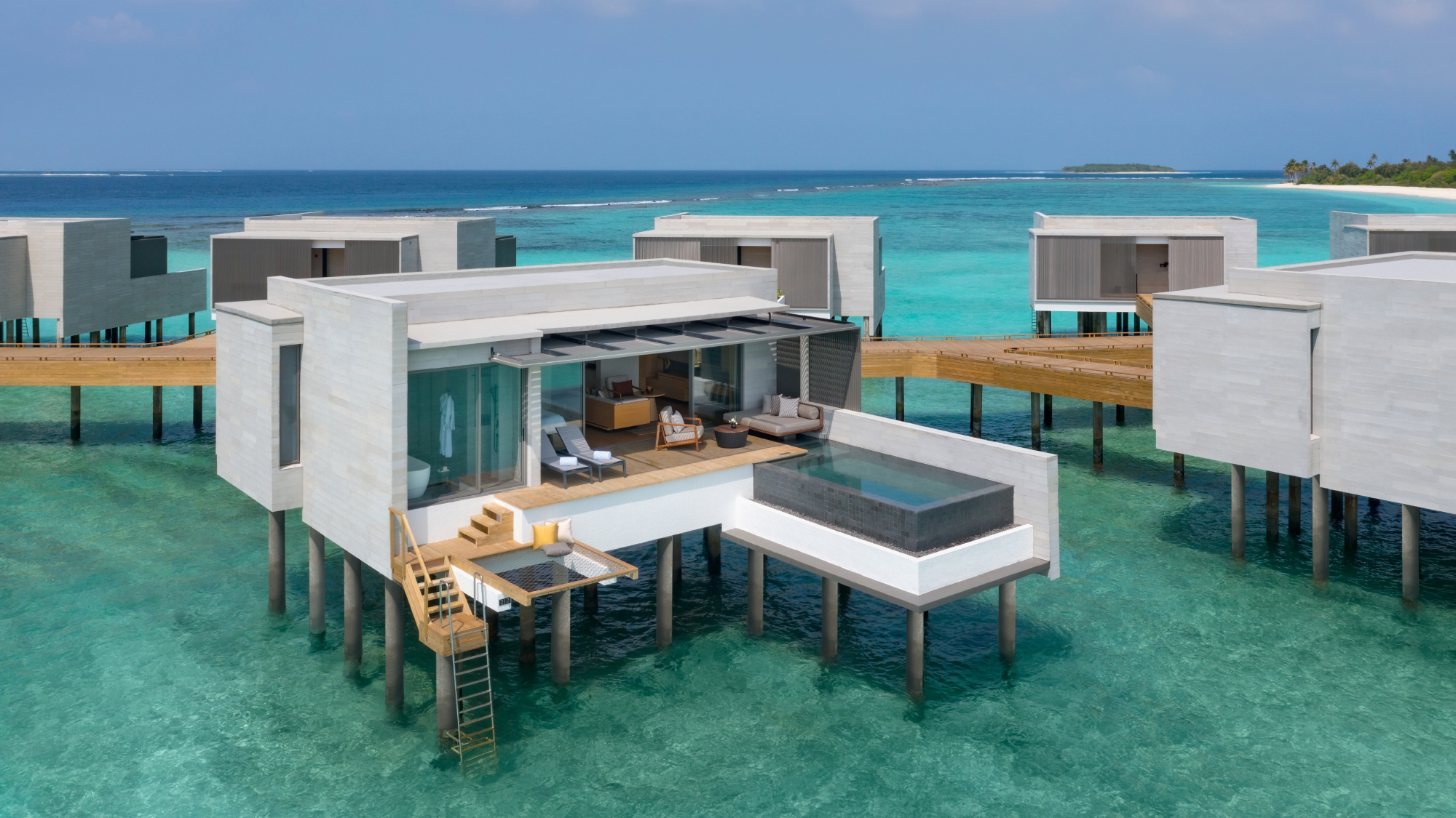 villa on the Maldivian water