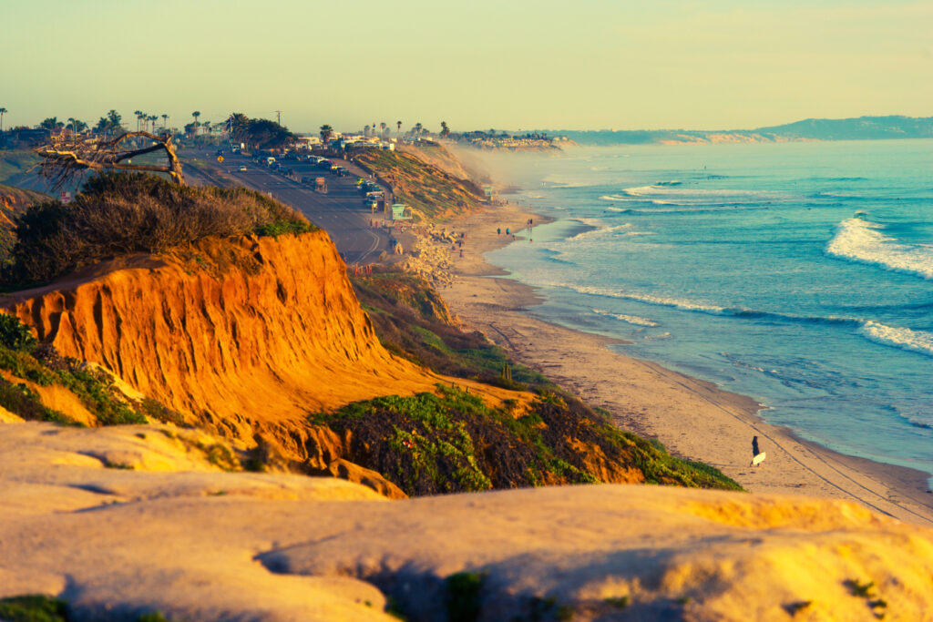 views of the California beach shores