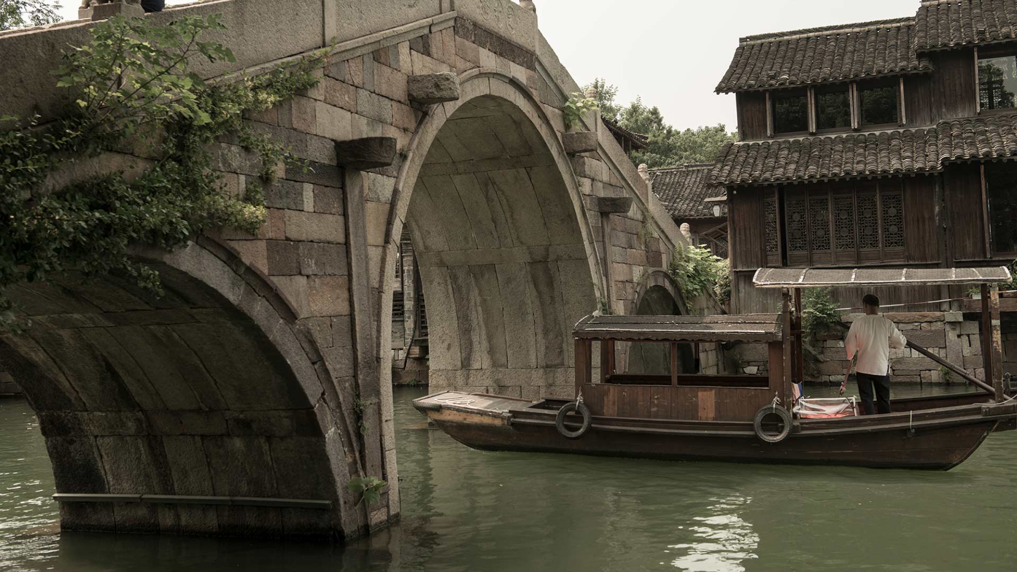 Boat in the Grand Canal in Wuzhen
