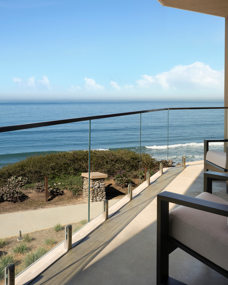 private balcony with ocean views