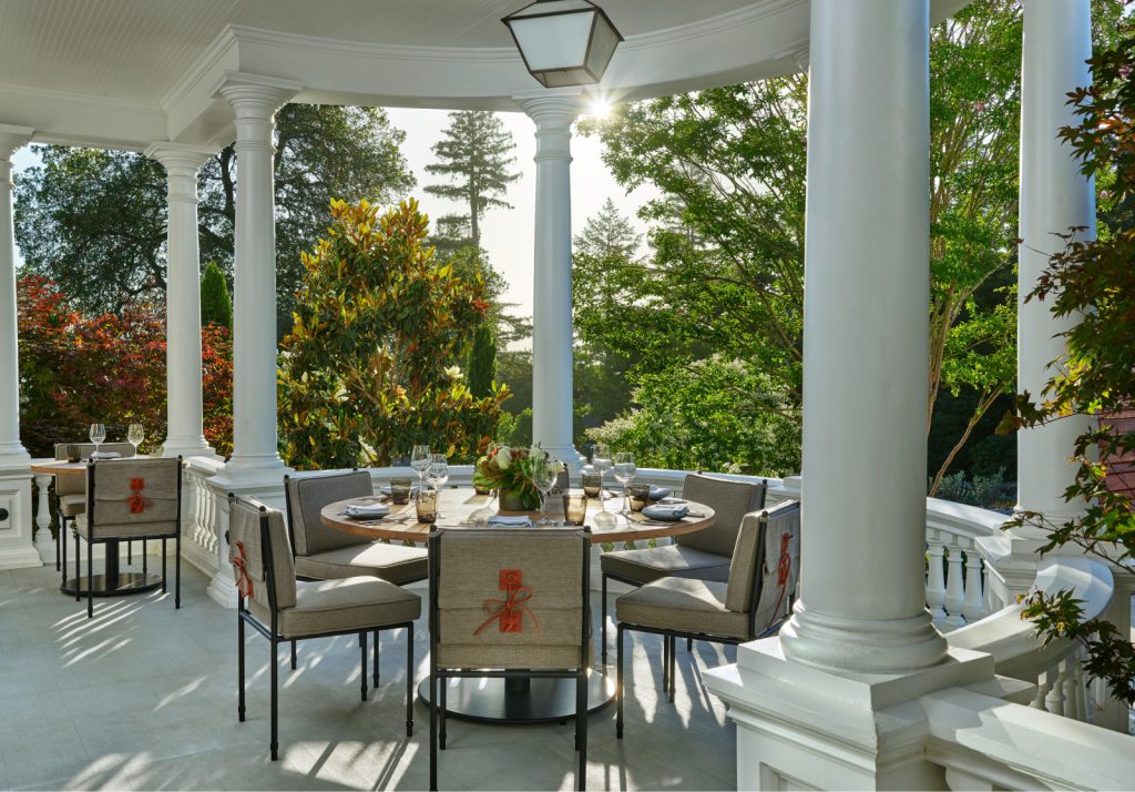 dining set in terrace