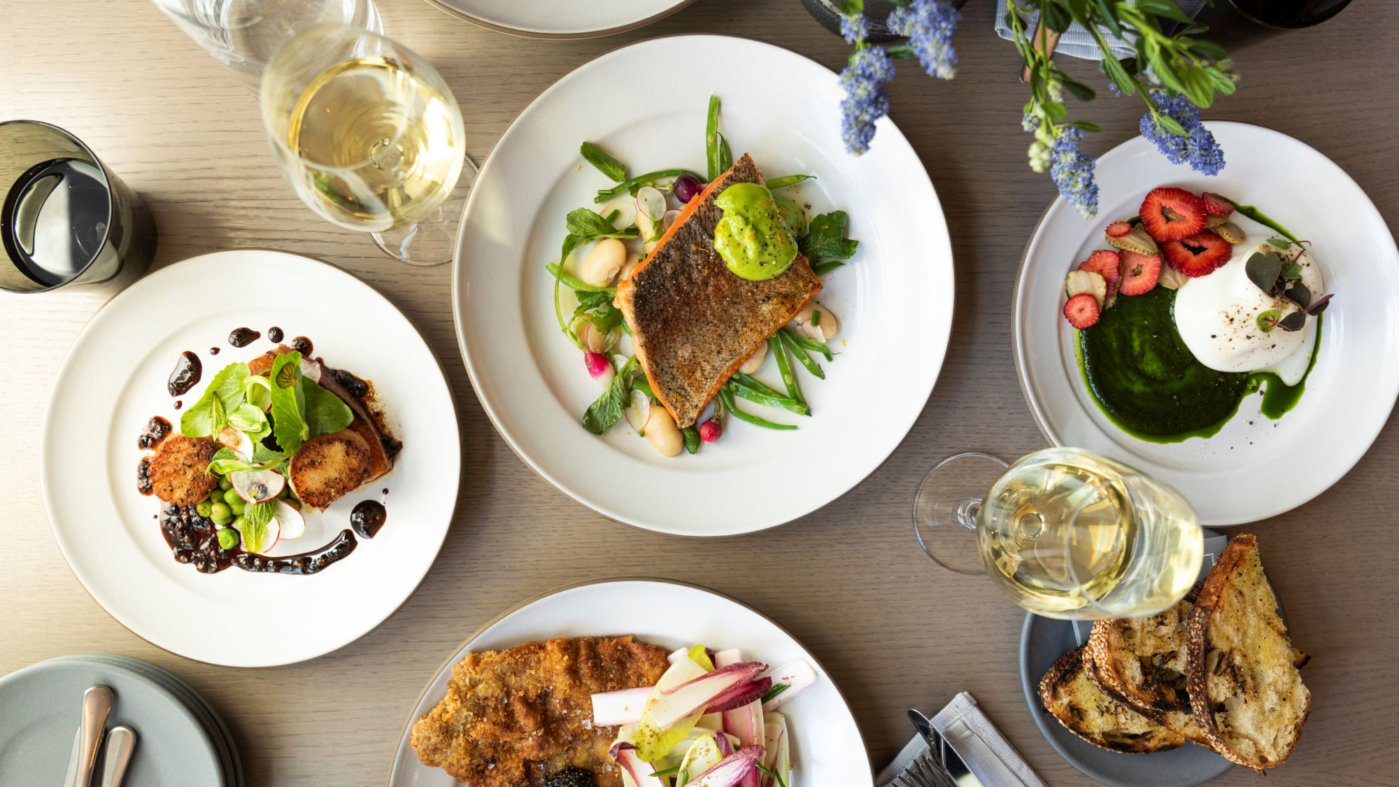 dishes served in table