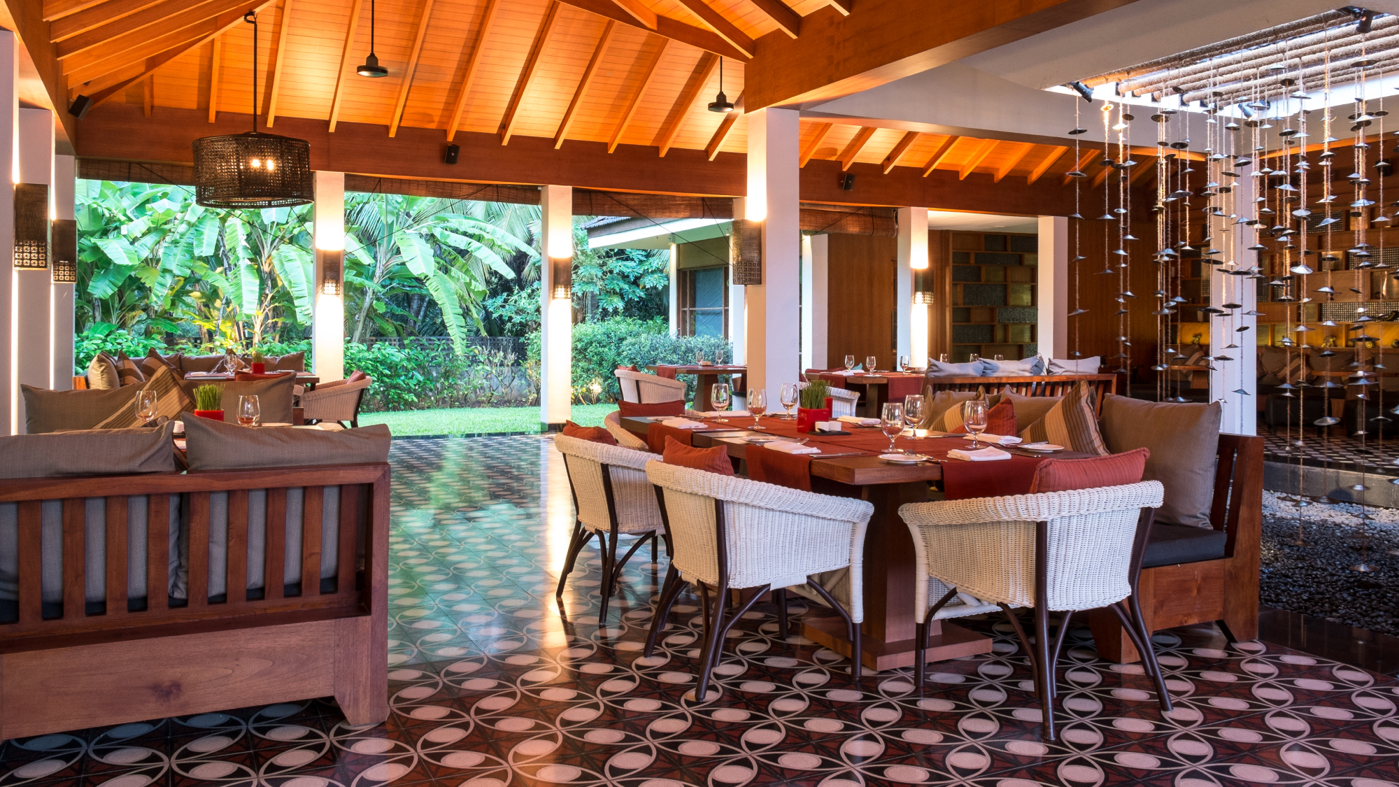 interior of trendy bistro