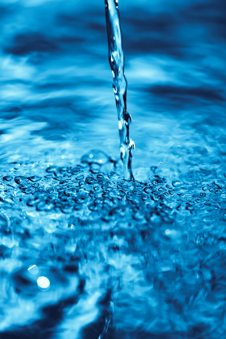 close up of water being poured