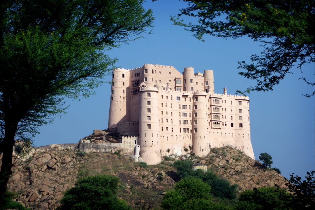 views of fort bishangarh in dalylight