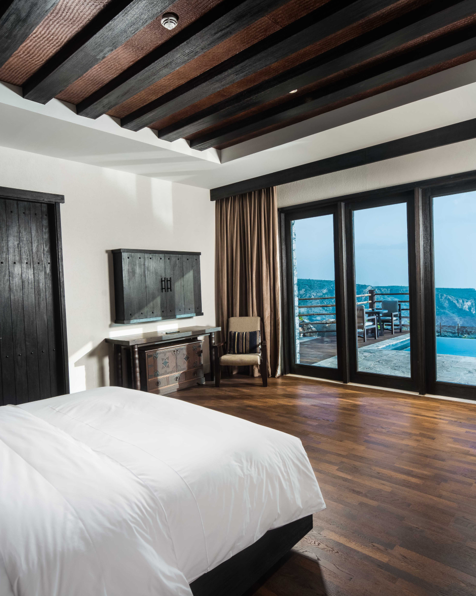 bedroom at suite with private terrace