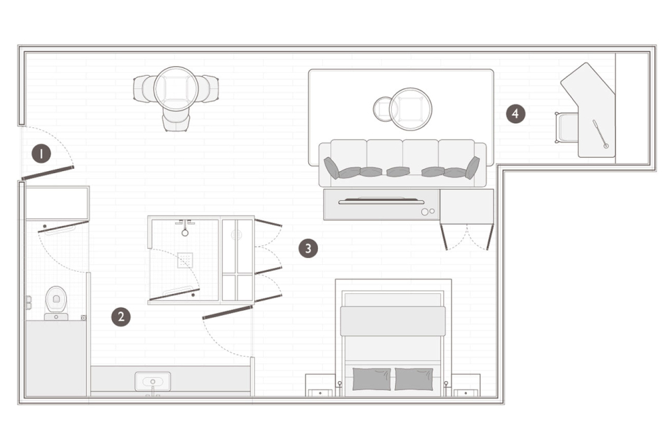 junior suite floor plan