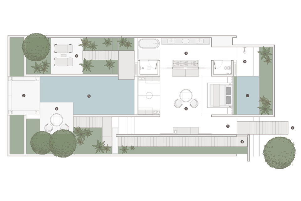 Pool Villa floorplan