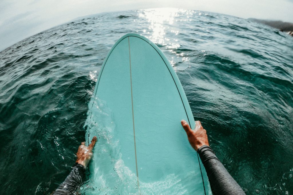 surfboard in the ocean