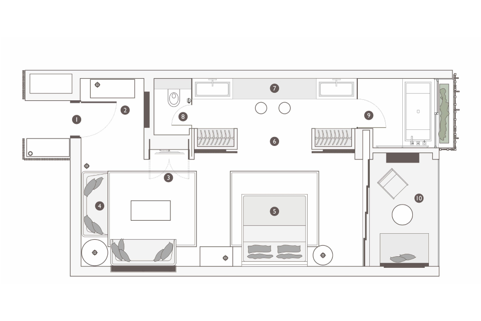Deluxe suite floor plan
