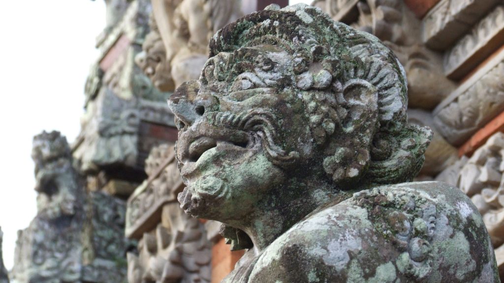 stone sculptures in ubud