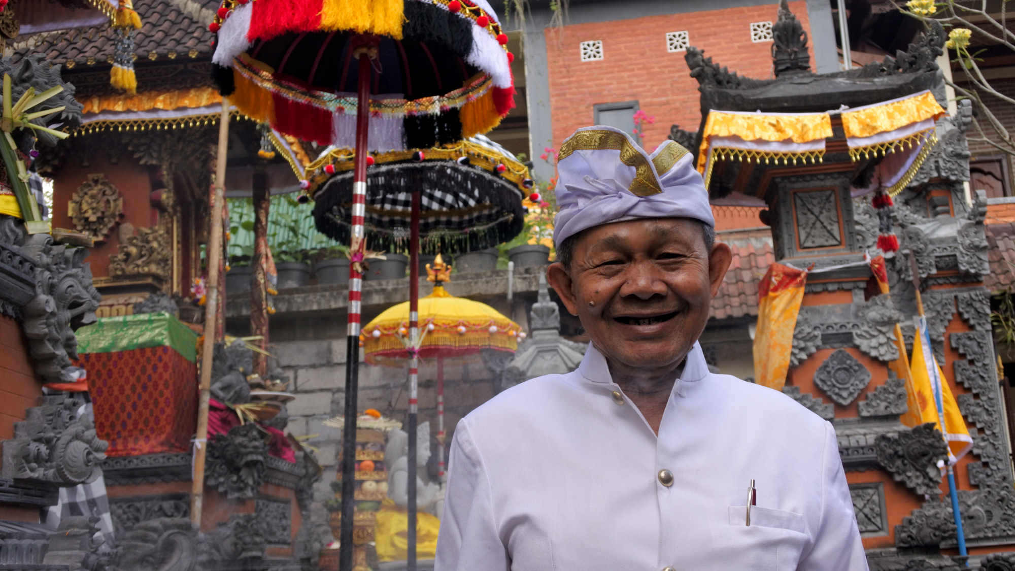 person from local community smiling