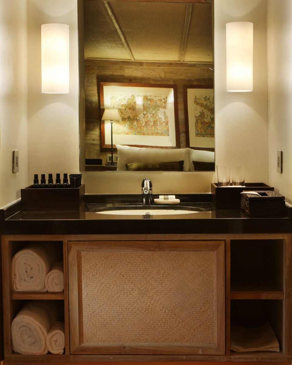 vanity area with sink and mirror